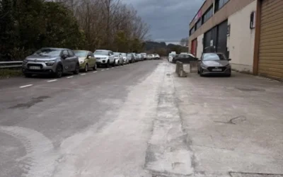 La Asociación del Polígono Industrial Erletxe repara la red de drenaje de varios viales del Polígono con la ayuda de la Diputación Foral de Bizkaia y el Ayuntamiento de Galdakao